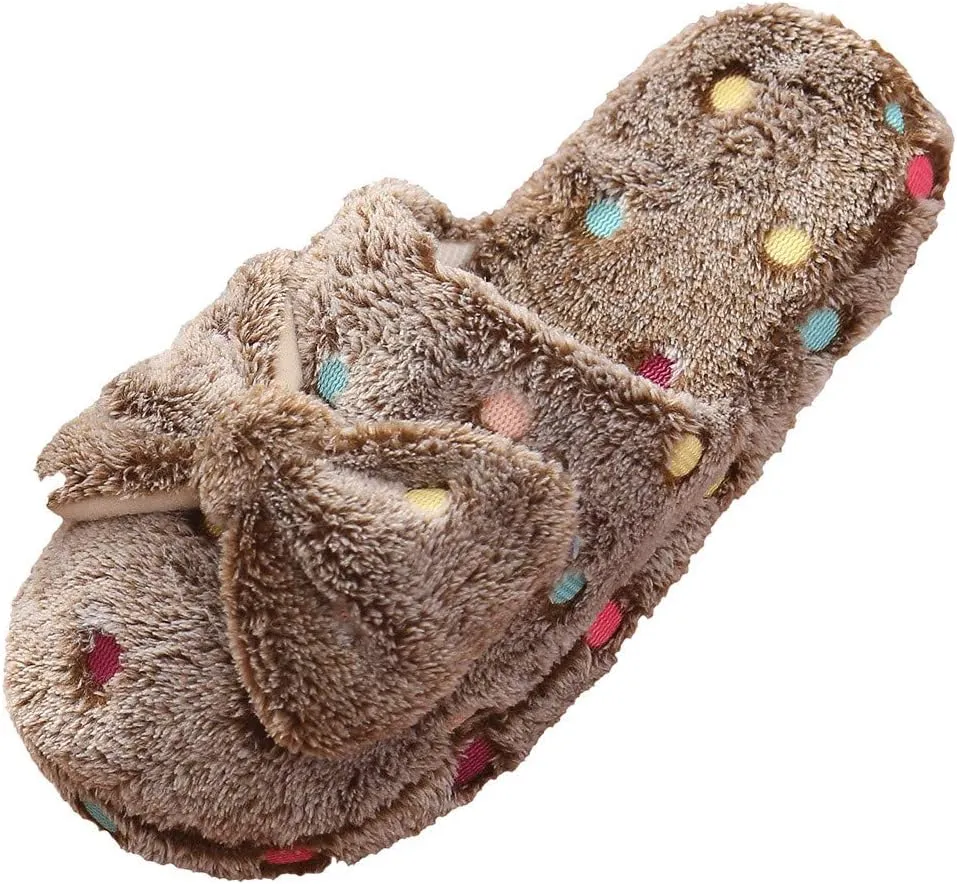 Slippers for Women Indoor Comfy Warm Plush Slip-On House Slipper Indoor and Outdoor Men Fluffy Cute Slippers