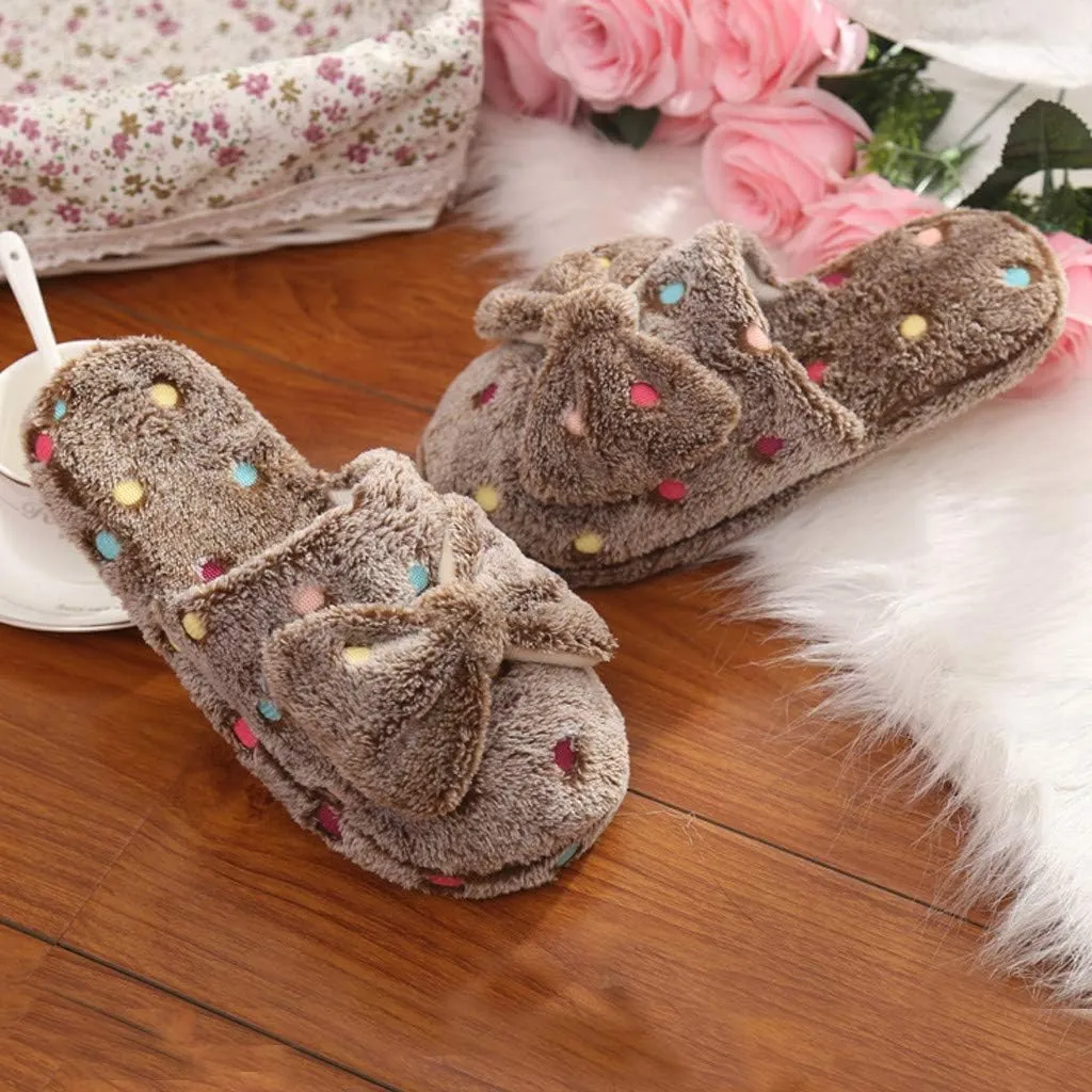 Slippers for Women Indoor Comfy Warm Plush Slip-On House Slipper Indoor and Outdoor Men Fluffy Cute Slippers