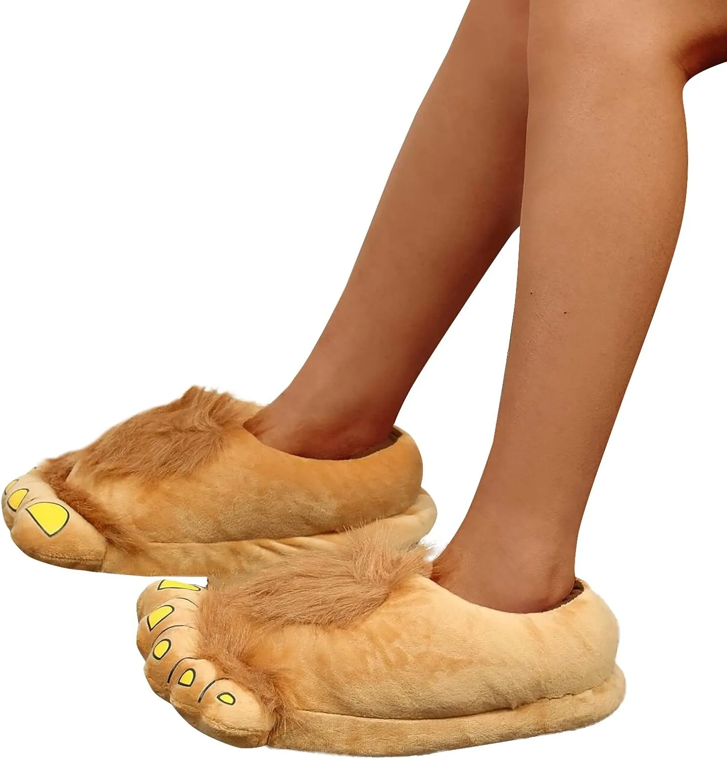 Slippers for Women Indoor Cute Animal Plush Flip Flop Cozy Memory Foam Open Toe Indoor House Shoes