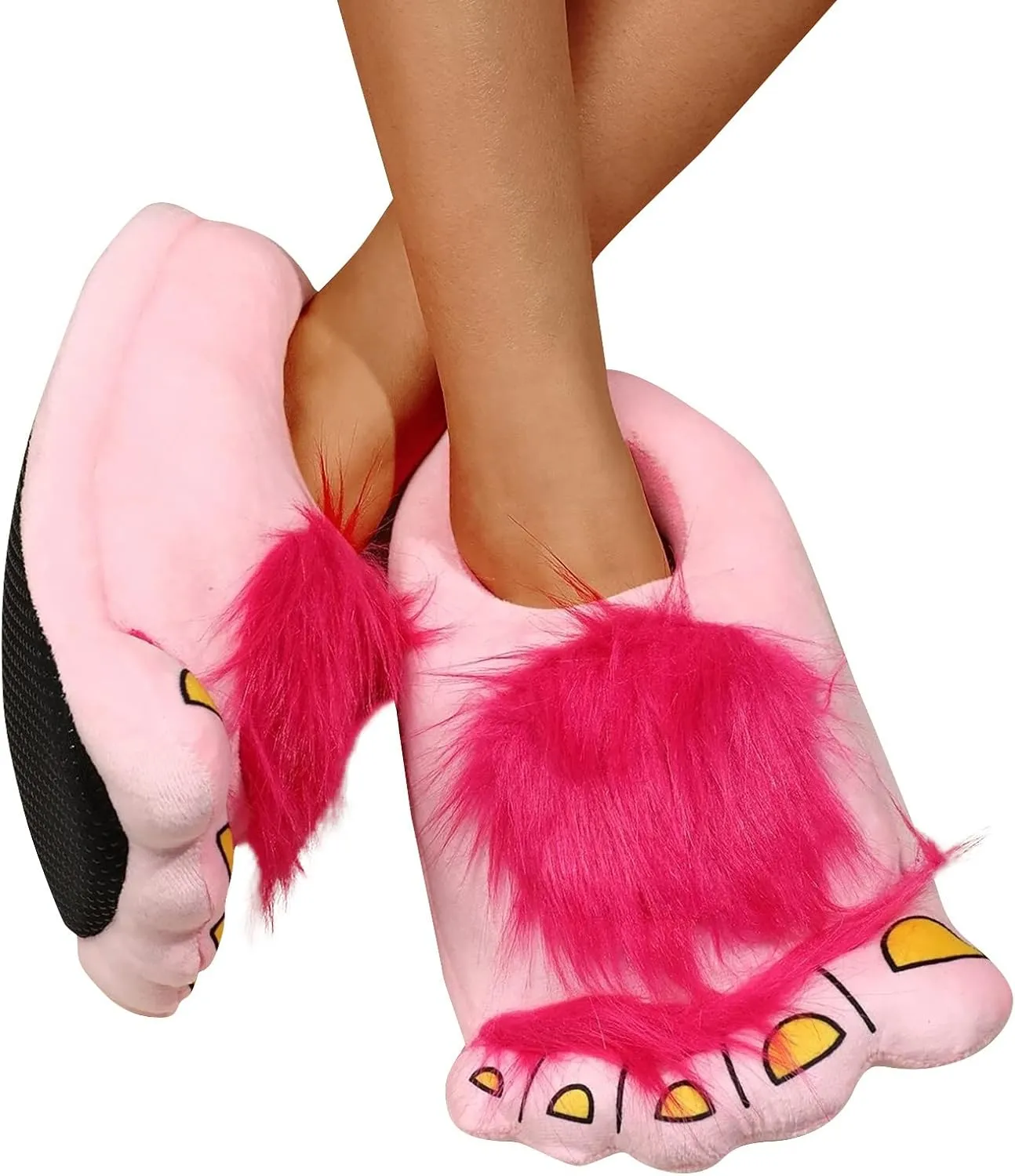 Slippers for Women Indoor Cute Animal Plush Flip Flop Cozy Memory Foam Open Toe Indoor House Shoes