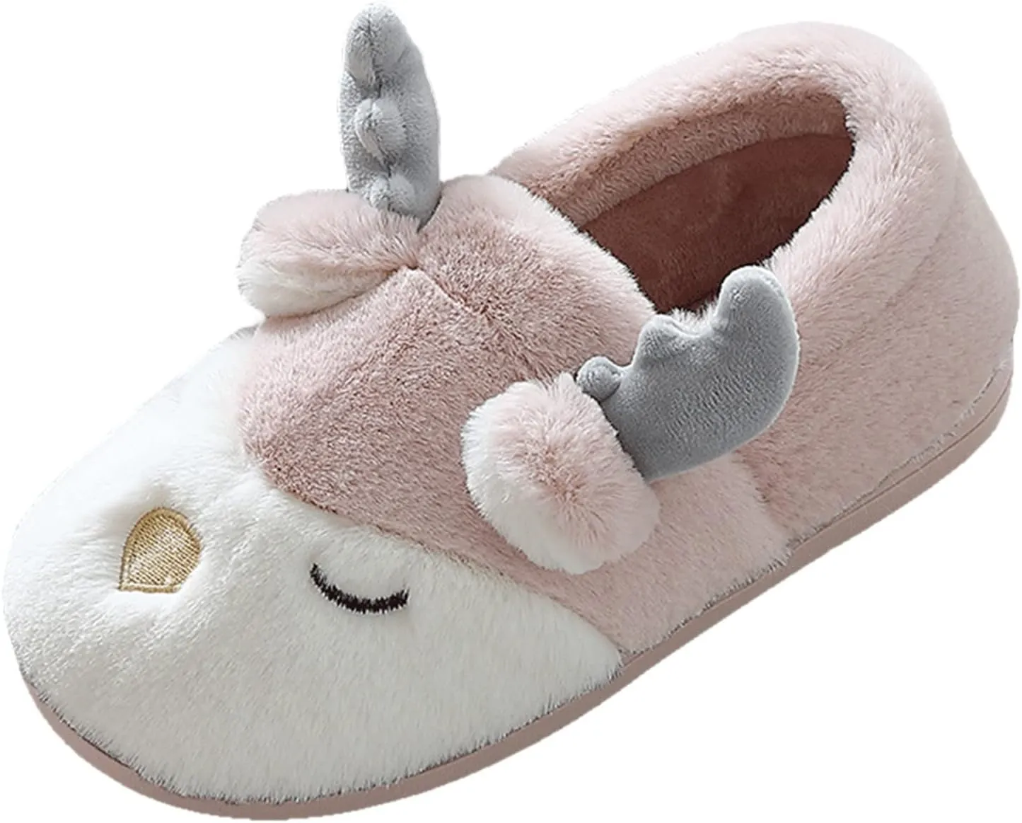 Slippers for Women Memory Foam,Fuzzy Slippers Boots Cozy Faux Fur House Shoes Rubber Sole Anti-Skid for Indoor Outdoor Use