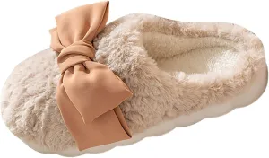 Slippers for Women Slip on Faux Fur Shoes Warm Winter Fluffy Comfy Slippers Fluffy Slide Sandals Indoor House Shoes