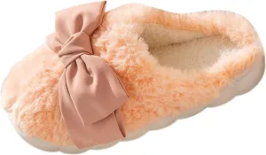 Slippers for Women Slip on Faux Fur Shoes Warm Winter Fluffy Comfy Slippers Fluffy Slide Sandals Indoor House Shoes