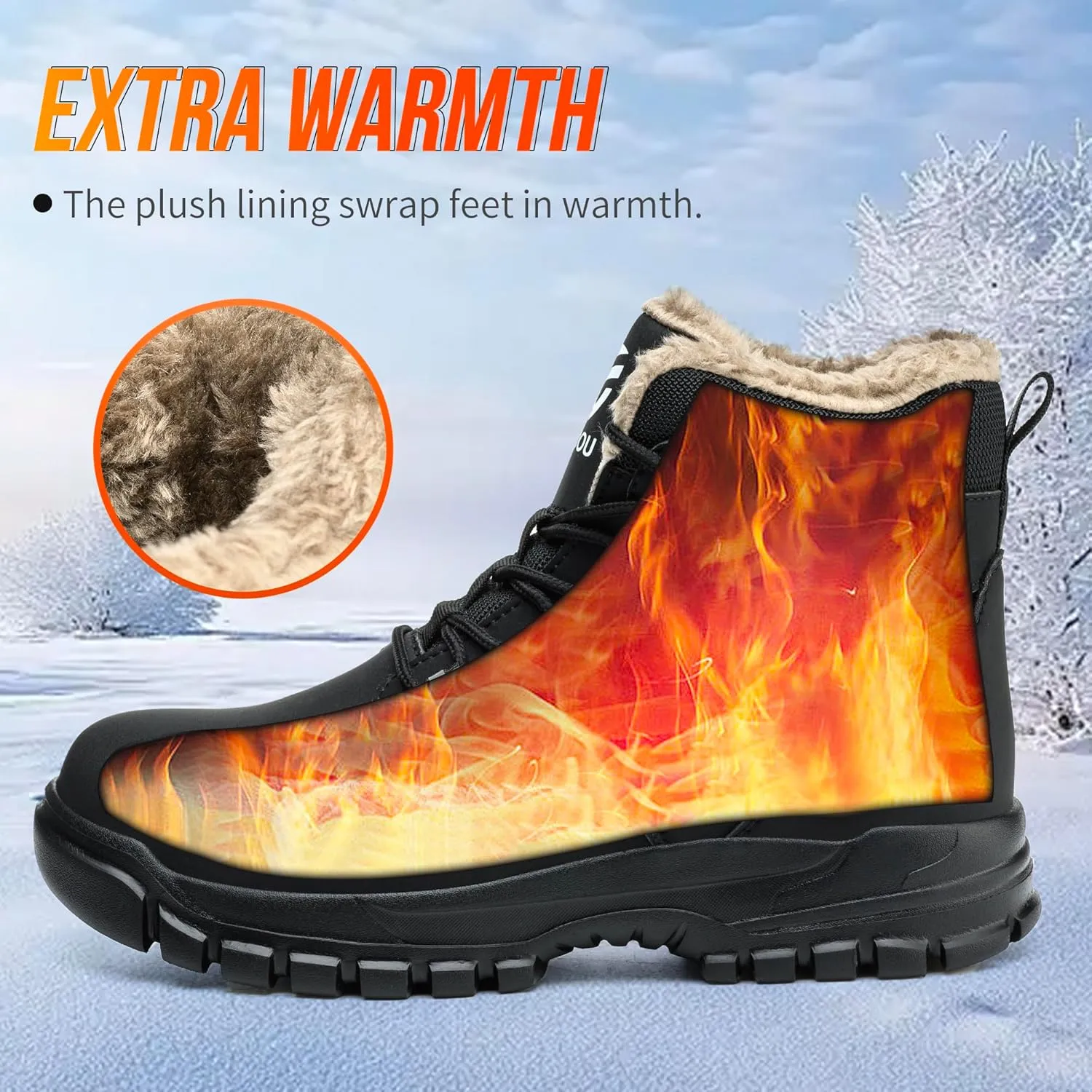 Steel Toe Work Boots for Men Women Slip Resistant Puncture-Resistant Lightweight Safety Shoes Industrial & Construction Work Boots