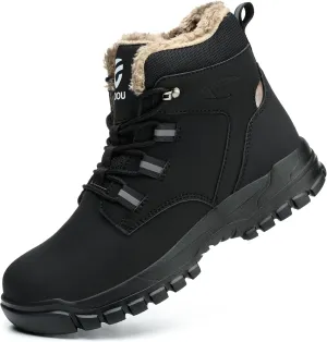 Steel Toe Work Boots for Men Women Slip Resistant Puncture-Resistant Lightweight Safety Shoes Industrial & Construction Work Boots