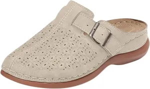 Summer Clogs for Women 2025 Mules Slip on Closed Toe Sandals Women Comfortable Arch Support Closed Toe Sandals Walking Wedge Clogs Backless Low Wedge Slip on Shoes 2025