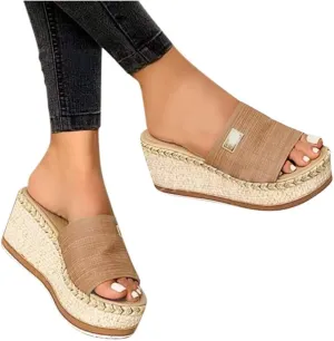 Summer Sandals for Women 2023 Platform Sandals Women Wedge Sandals Casual High Heels Open Toe Sandals Espadrilles