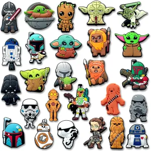 Tashrasia Cartoon Hero Shoe Charms for Clogs Sandals Bracelet Wristband Slippers, Cute Shoe Decoration Charms for Party Favor