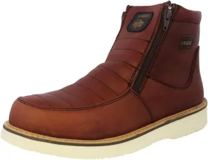 Texas Legacy Mens 300RA Chedron Work Boots Leather Slip Resistant Zipper Soft Toe