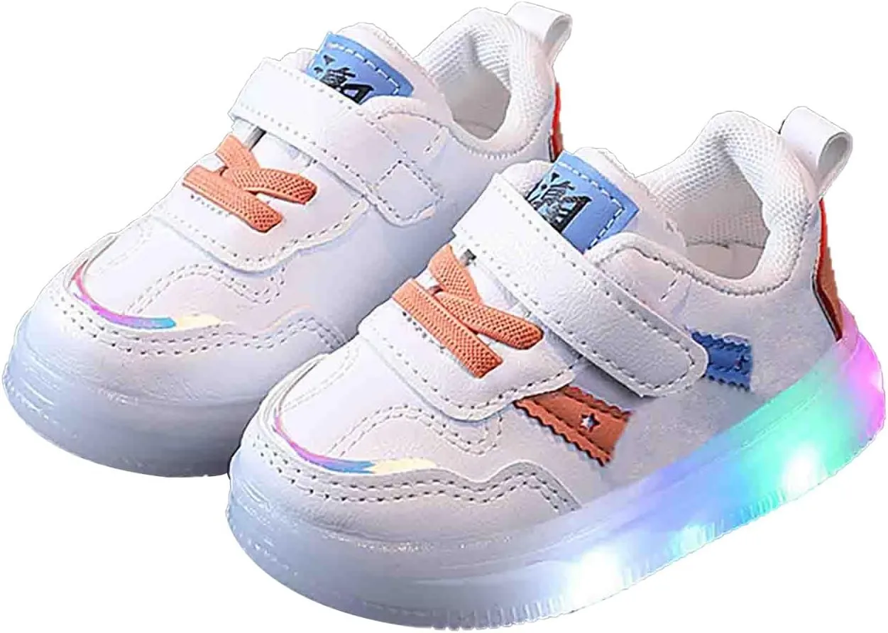 Toddler Baby Boys Glitter Sneakers Flat Strap Ankle Sequins Cute Sport Shoes Infant Newborn Girls First Walking Sneakers