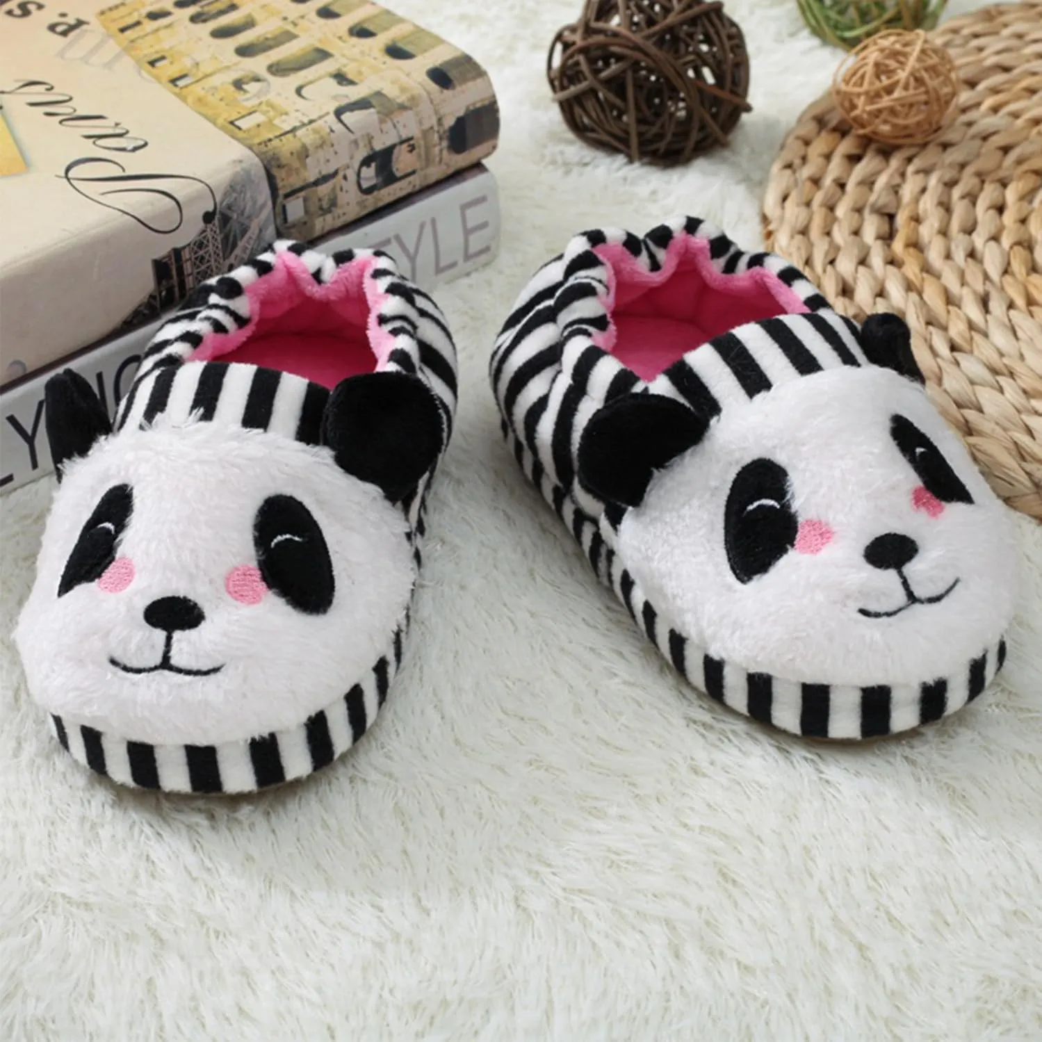 Toddler Girls Slippers Pink House Shoes Anti Slip Memory Foam Slippers for Girls