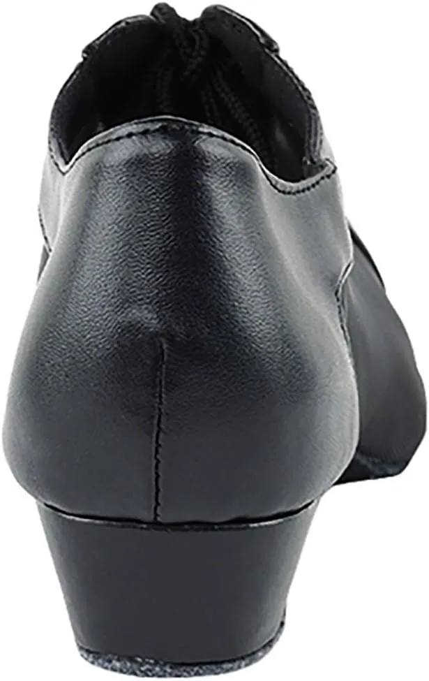 Very Fine Ballroom Salsa Practice Dance Shoes for Women 1643FT 1-Inch Heel   Foldable Brush Bundle