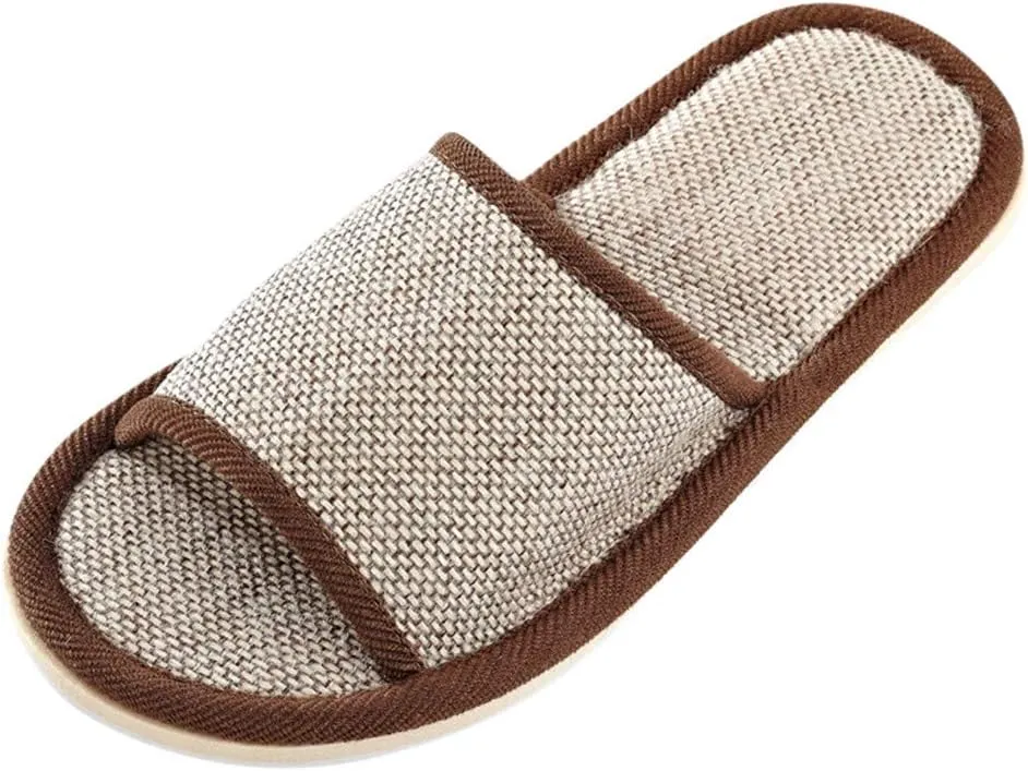 Washable House Slippers For Guests Unisex Disposable Indoor Travel Slipper With Thick Sole Non Slip Open Toe Slipper