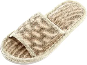 Washable House Slippers For Guests Unisex Disposable Indoor Travel Slipper With Thick Sole Non Slip Open Toe Slipper