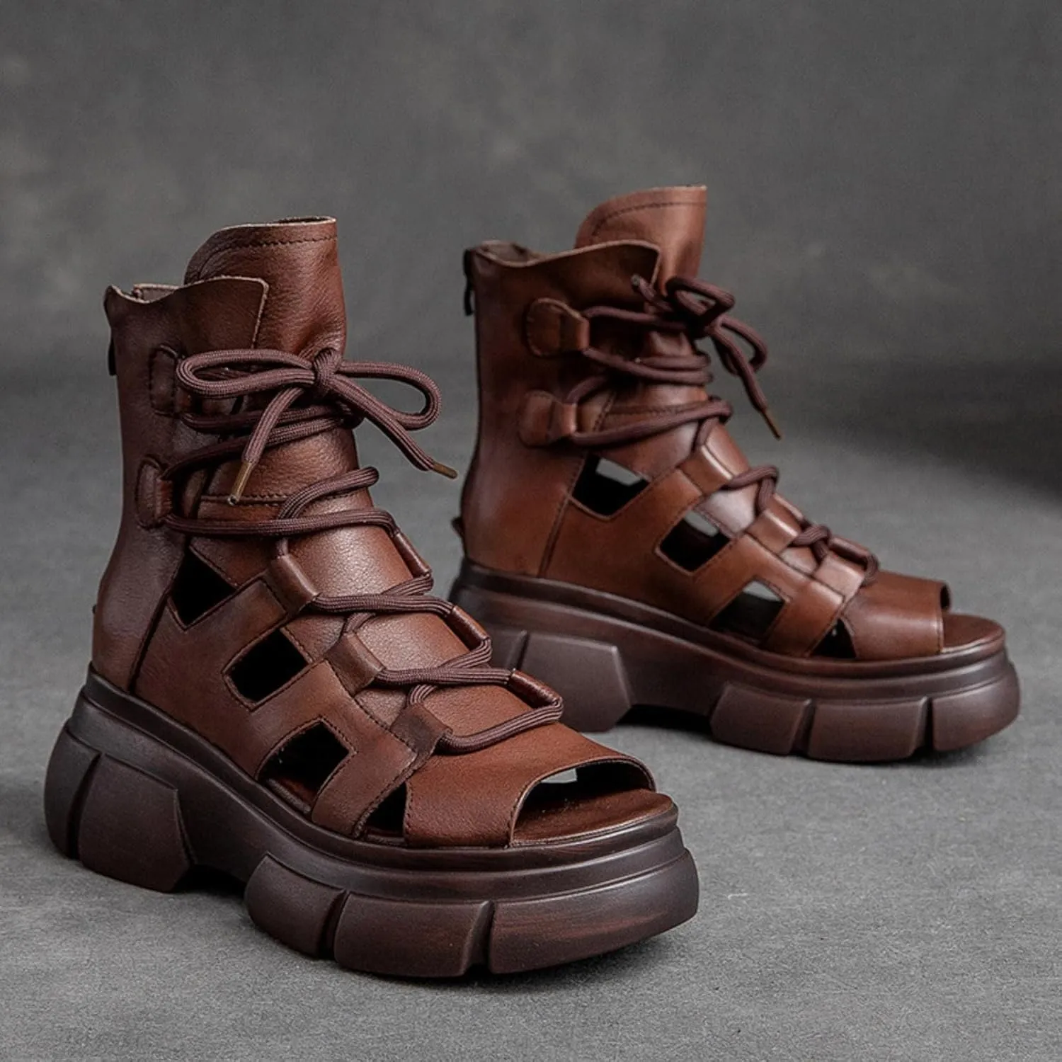 Wedge Sandal for Women Ankle Strap Flatform Arch Support Fish Mouth Toe Muffin Platform Shoes Slip on Non-Slip Chunky