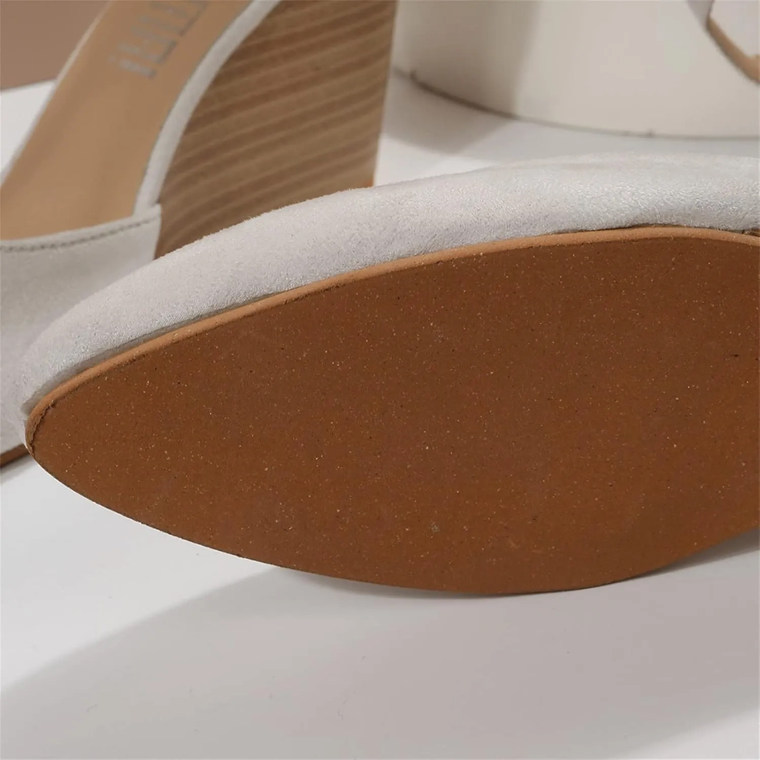 Wedge Sandals for Women, Summer Fashion Closed Toe Wedge Sandals Women Buckle Strap Pointed Toe High Heel Sandals