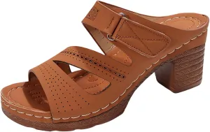 Wedges Heels For Women Vacation Womens Hiking Shoes Slip-On Wide Arch Support Flip Flops Open Toe Sandals