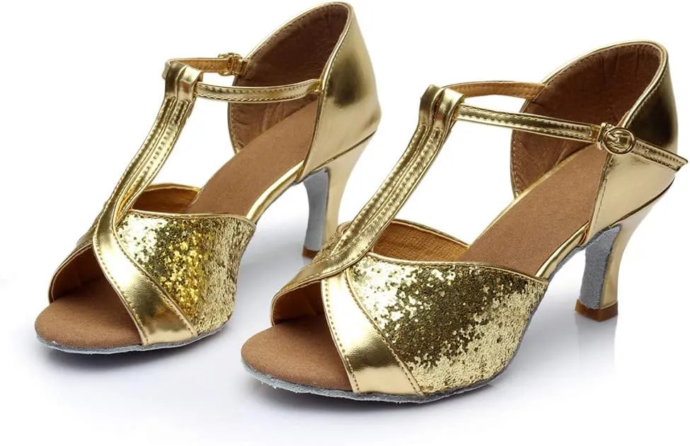 Women Chunky Heel Sandals Open Toe Strappy Ankle Strap Square Toe Comfortable Shoes
