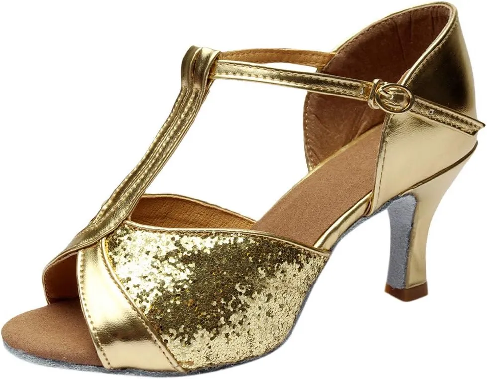 Women Chunky Heel Sandals Open Toe Strappy Ankle Strap Square Toe Comfortable Shoes