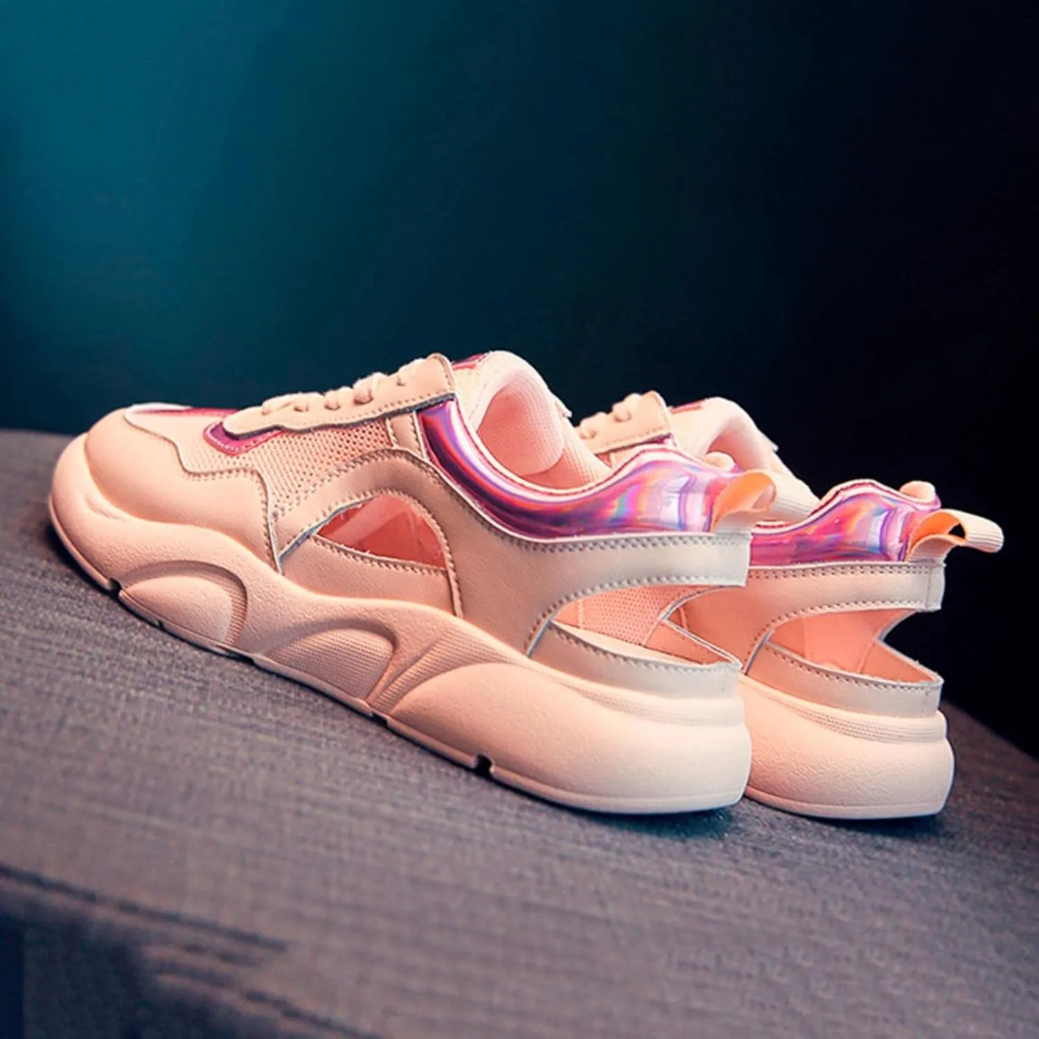 Women Fashion Casual Sneakers Canvas Lace-Up Loafers Lightweight Ladies Shoes Flat Soft Soled Comfortable Shoes Lightweight