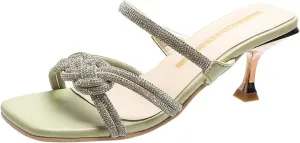 Women High Heels Sandals Open Toe Square Toe Strappy Chunky Heel Ankle Strap Shoes