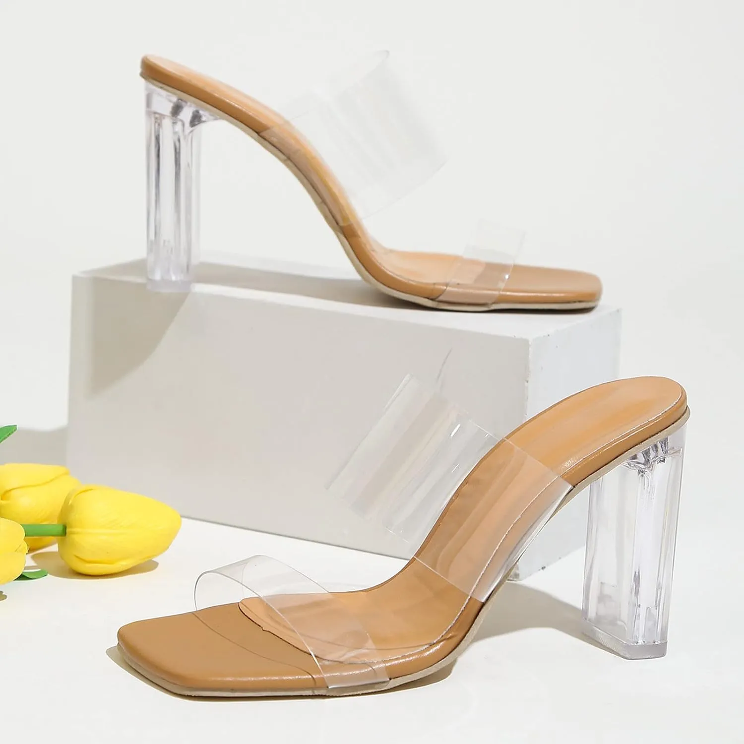 Women Low Wedge Sandals Summer Dressy Comfortable Open Toe Elastic Ankle Strap Casual Block Heel