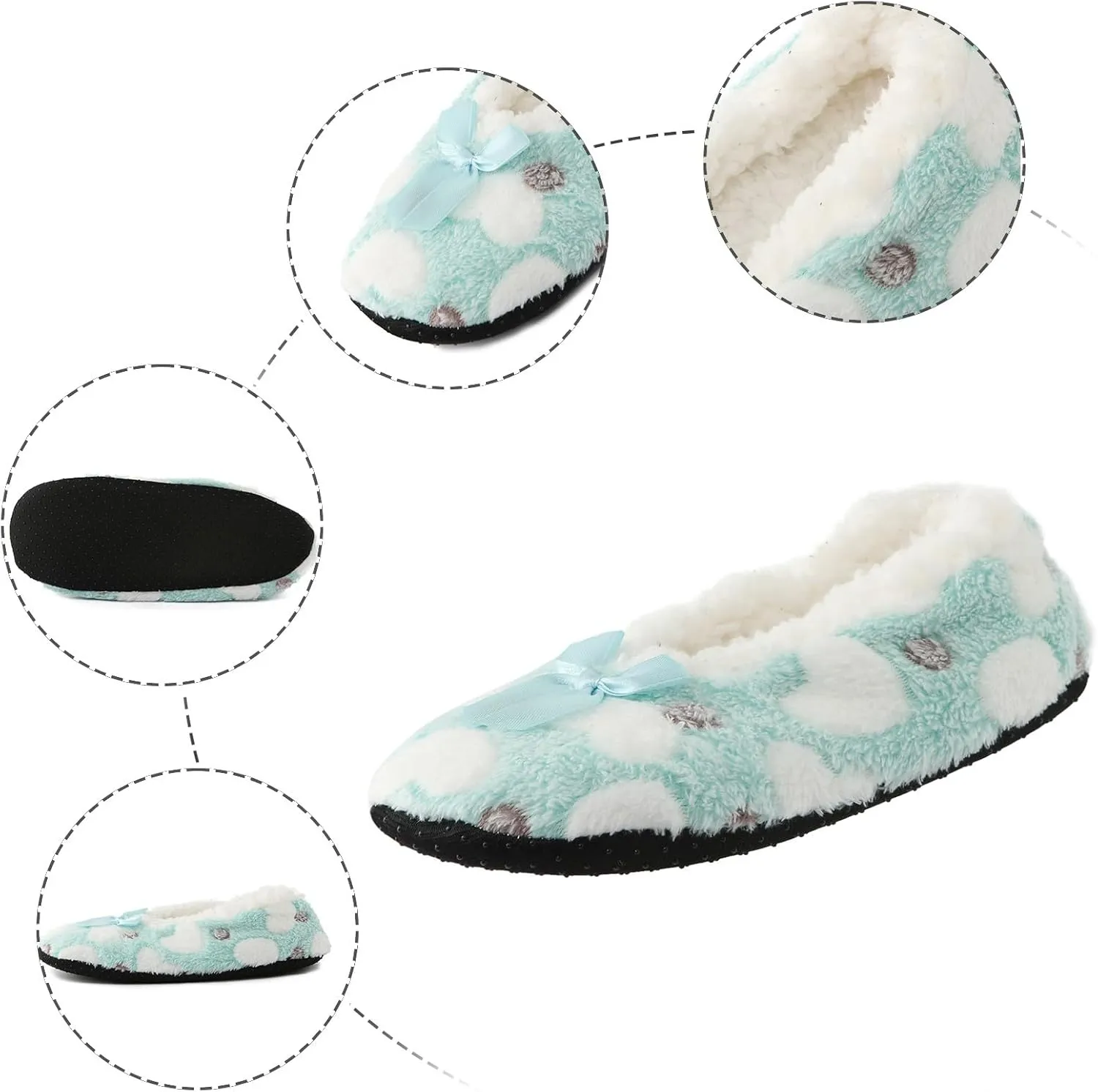 Women Shoes Home Warm Floor Socks Wool Indoor Socks Plus Velvet Cotton Slippers Warm Cozy Slippers for Women Size