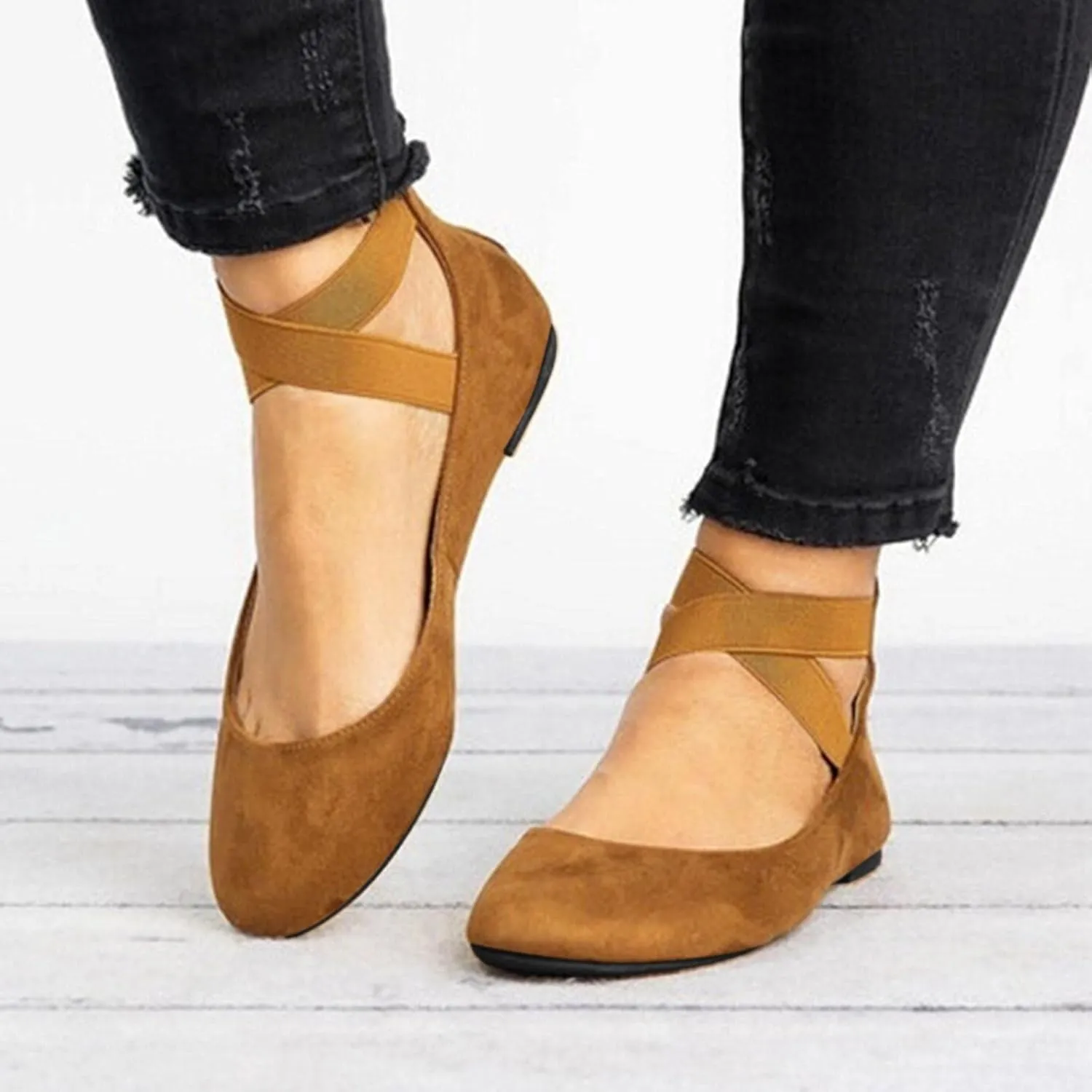 Women's Battle Flat Shoes Comfortable Slip on Casual Breathable Knitted Dressy Work Office Pointed Toe Classic Trendy Box