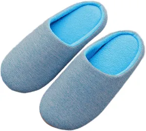 Women's Fuzzy Slippers, Indoor & Outdoor, Pink, Size 9-11, Memory Foam, Faux Fur Lining