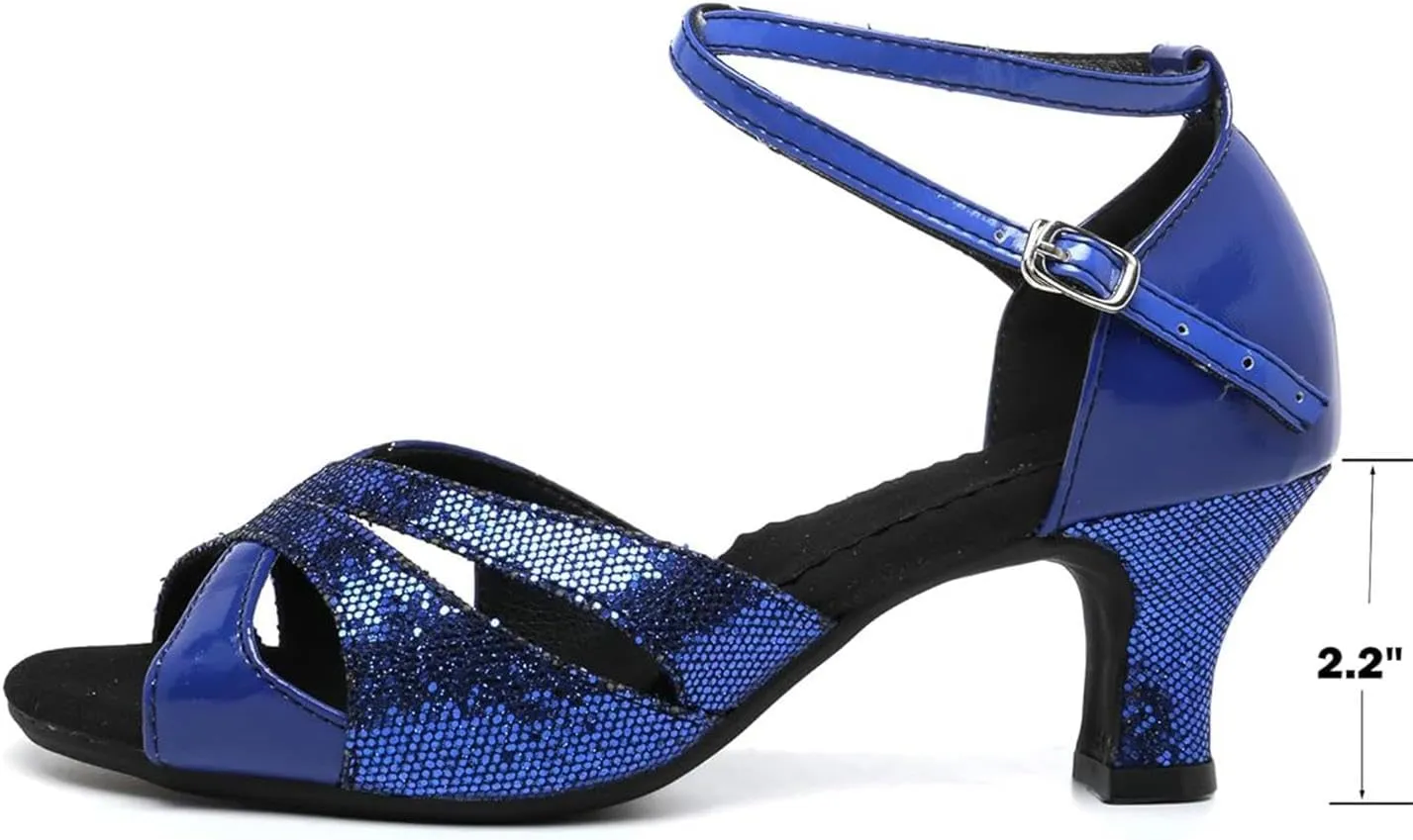 Women's Girls 2.2'' Heel Latin Dance Shoes Ballroom Salsa Tango Practice Performance Dance Shoes
