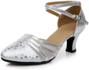 Womens Latin Dance Shoes Heeled Ballroom Salsa Tango Party Sequin Bling Practice Performance Dance Shoes