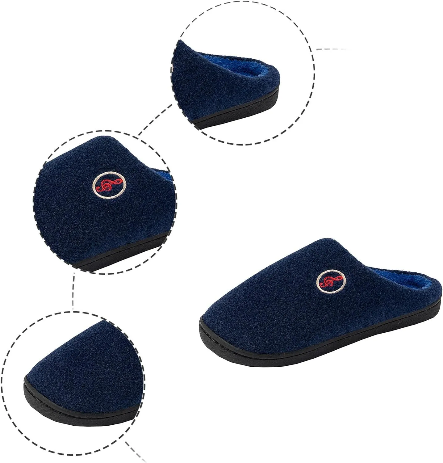 Women's Memory Foam Slippers Cozy Micro Suede Slippers Memory Foam Warm Slippers House Shoe with Anti-Skid Rubber Sole