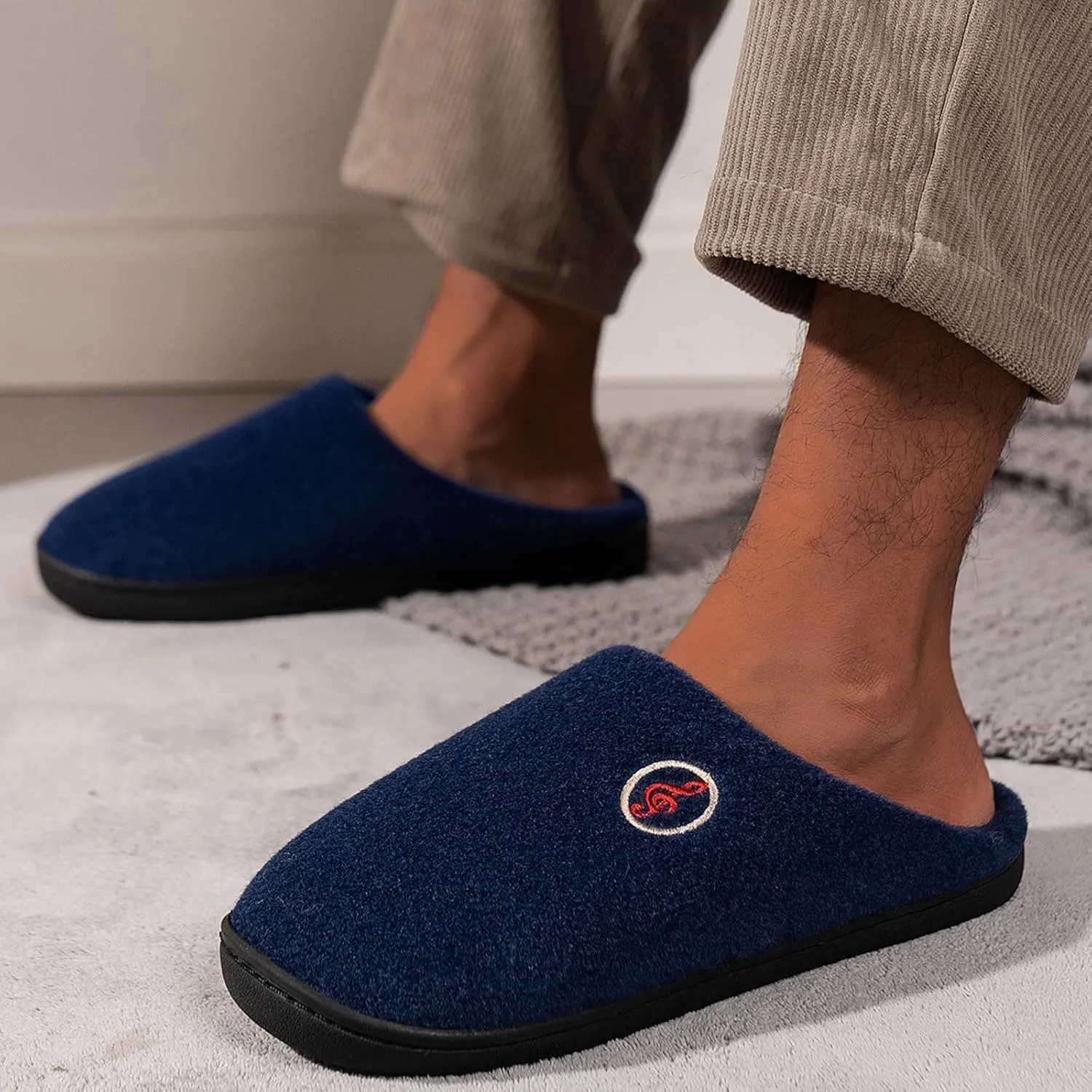 Women's Memory Foam Slippers Cozy Micro Suede Slippers Memory Foam Warm Slippers House Shoe with Anti-Skid Rubber Sole