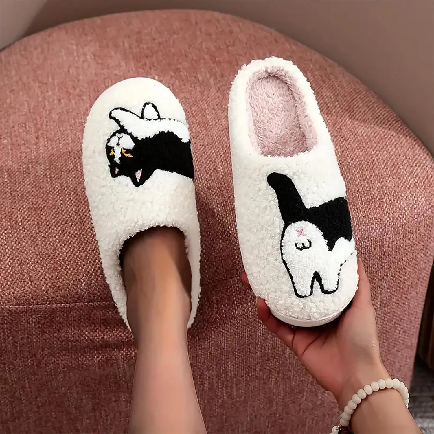 Women's Men's Cute Frog Slippers Fuzzy Memory Foam Kawaii Cartoon Animal Slippers Winter Warm Fluffy Shoes