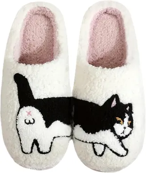 Women's Men's Cute Frog Slippers Fuzzy Memory Foam Kawaii Cartoon Animal Slippers Winter Warm Fluffy Shoes