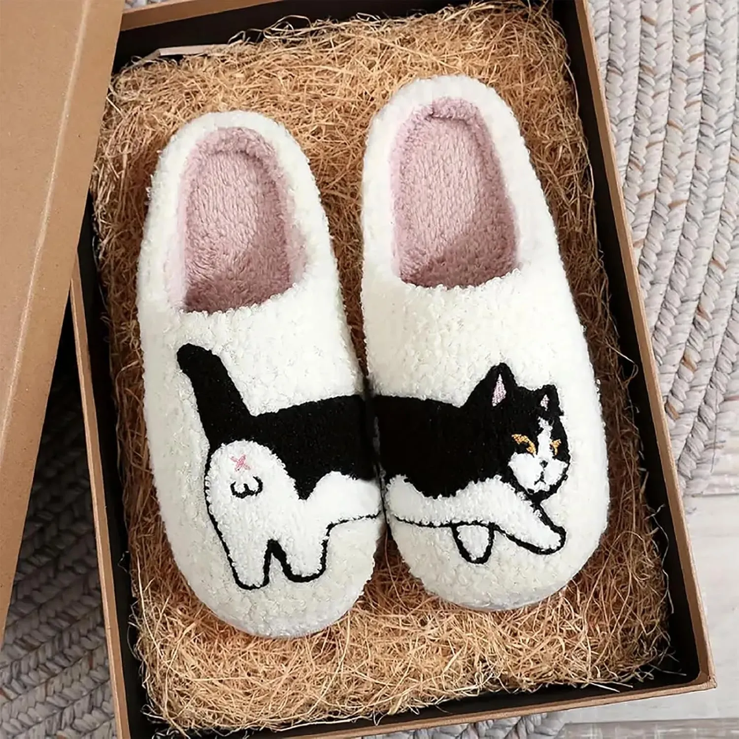 Women's Men's Cute Frog Slippers Fuzzy Memory Foam Kawaii Cartoon Animal Slippers Winter Warm Fluffy Shoes