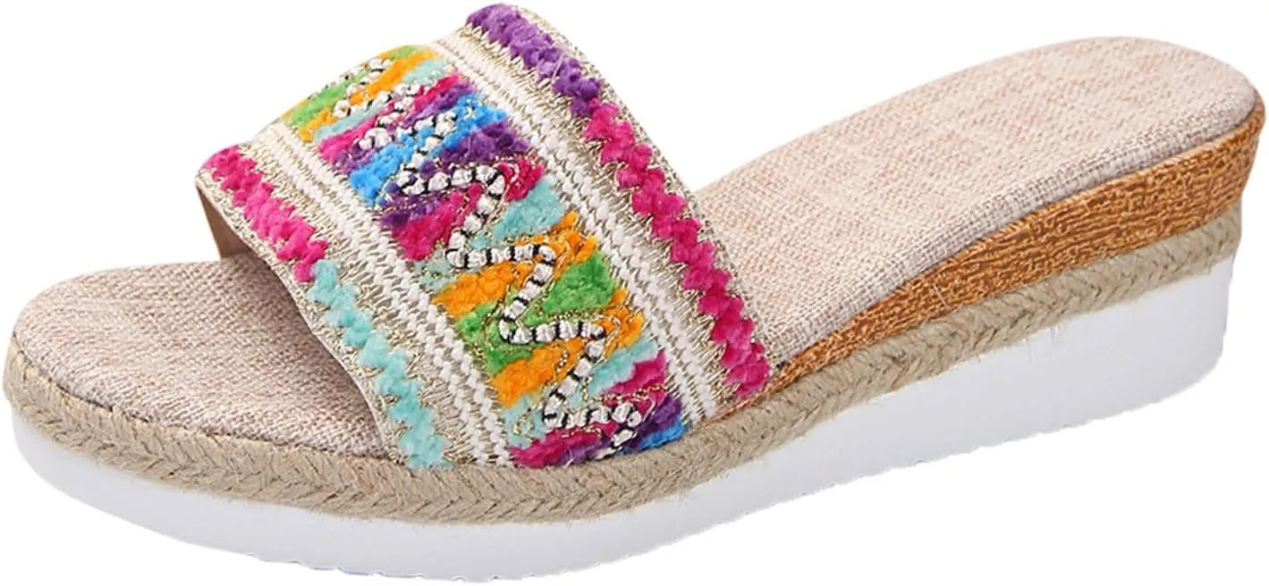 Women's Summer Fashion Slides Sandal Summer Beach Walking Cushion Sandals Party Sandals Walking Sandals