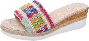 Women's Summer Fashion Slides Sandal Summer Beach Walking Cushion Sandals Party Sandals Walking Sandals