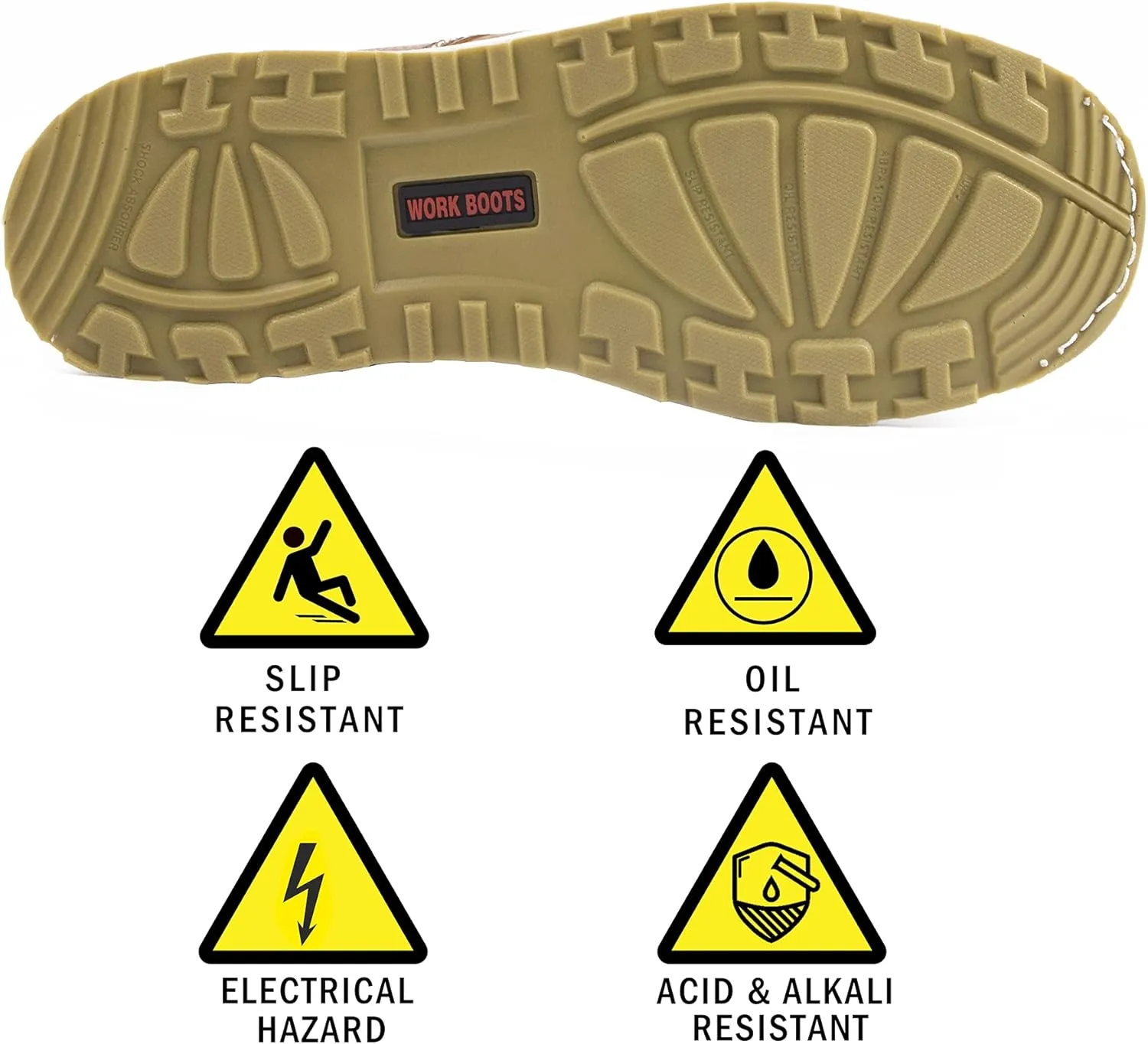 Work Boots for Men, 6" Soft/Composite Toe Slip Resistant Puncture-proof EH Moc Toe Men's Work Boots