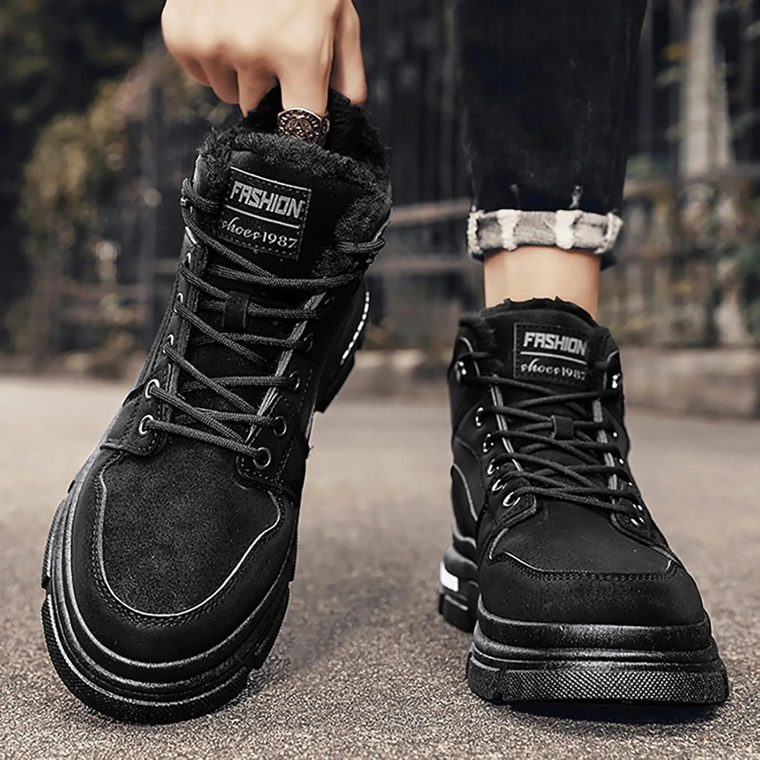 Work Boots for Men Slip On Hiking Sneakers Ankle Ladies Women's Safety Shoes Slip Resistant Waterproof Outdoor Work Botas Lightweight Hike Grounded Footwear