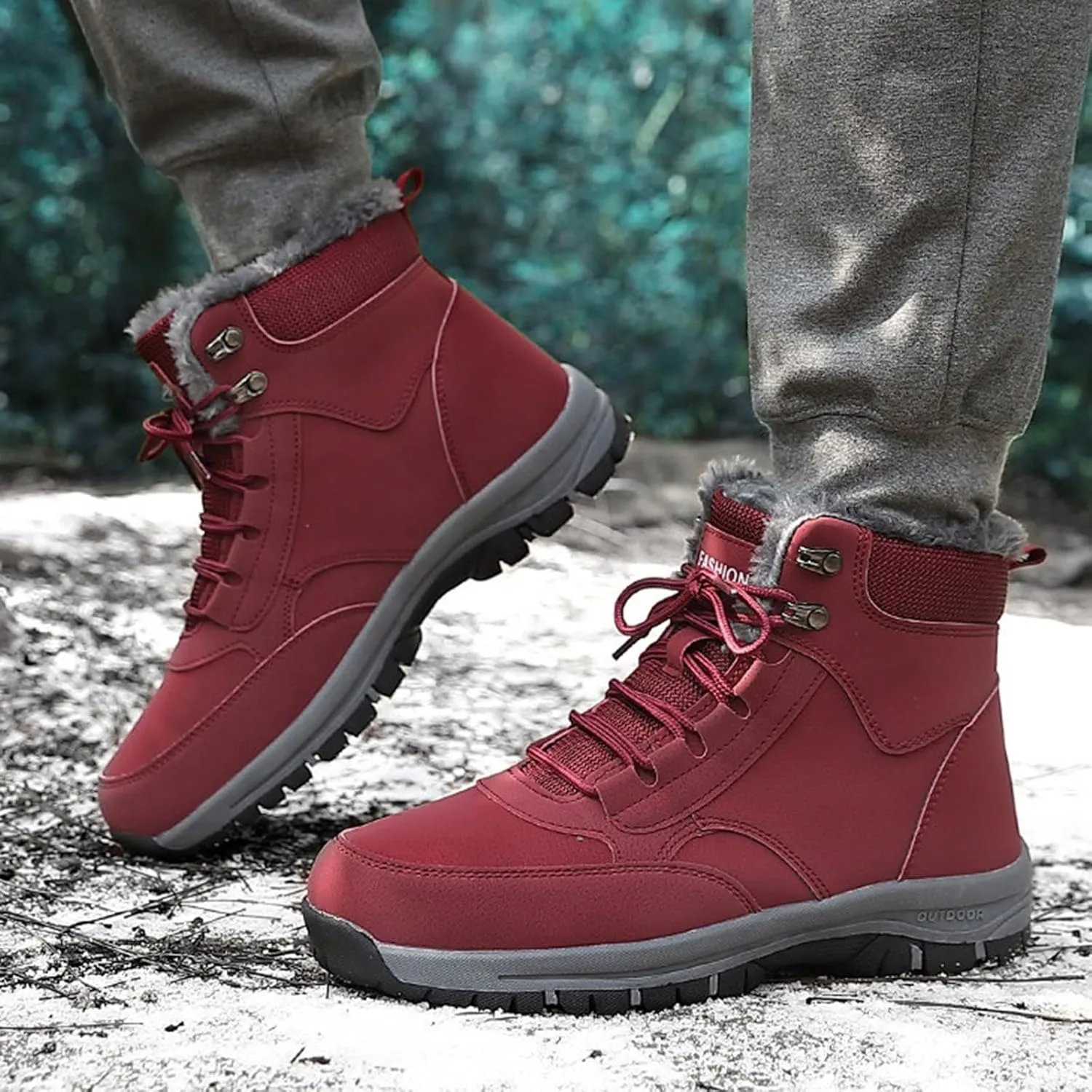 Work Boots for Men Steel Toe Hiking Sneakers Ankle Ladies Workout Shoes for Women Slip On Wide Outdoor Shoes Slip on Loafers Hike Grounded Footwear