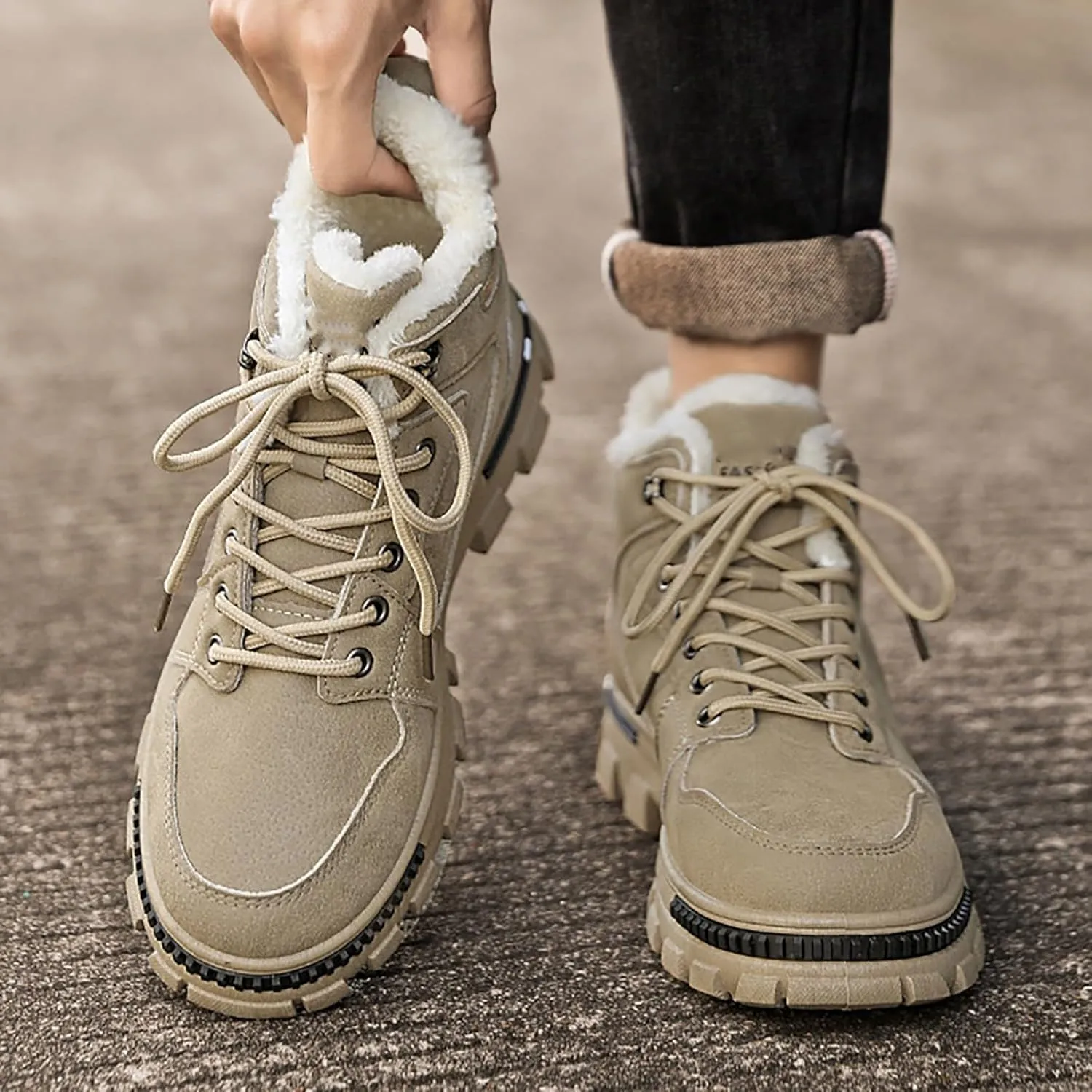 Work Boots for Men Steel Toe Hiking Sneakers Ankle Ladies Workout Shoes for Women Slip On Wide Outdoor Shoes Slip on Loafers Hike Grounded Footwear