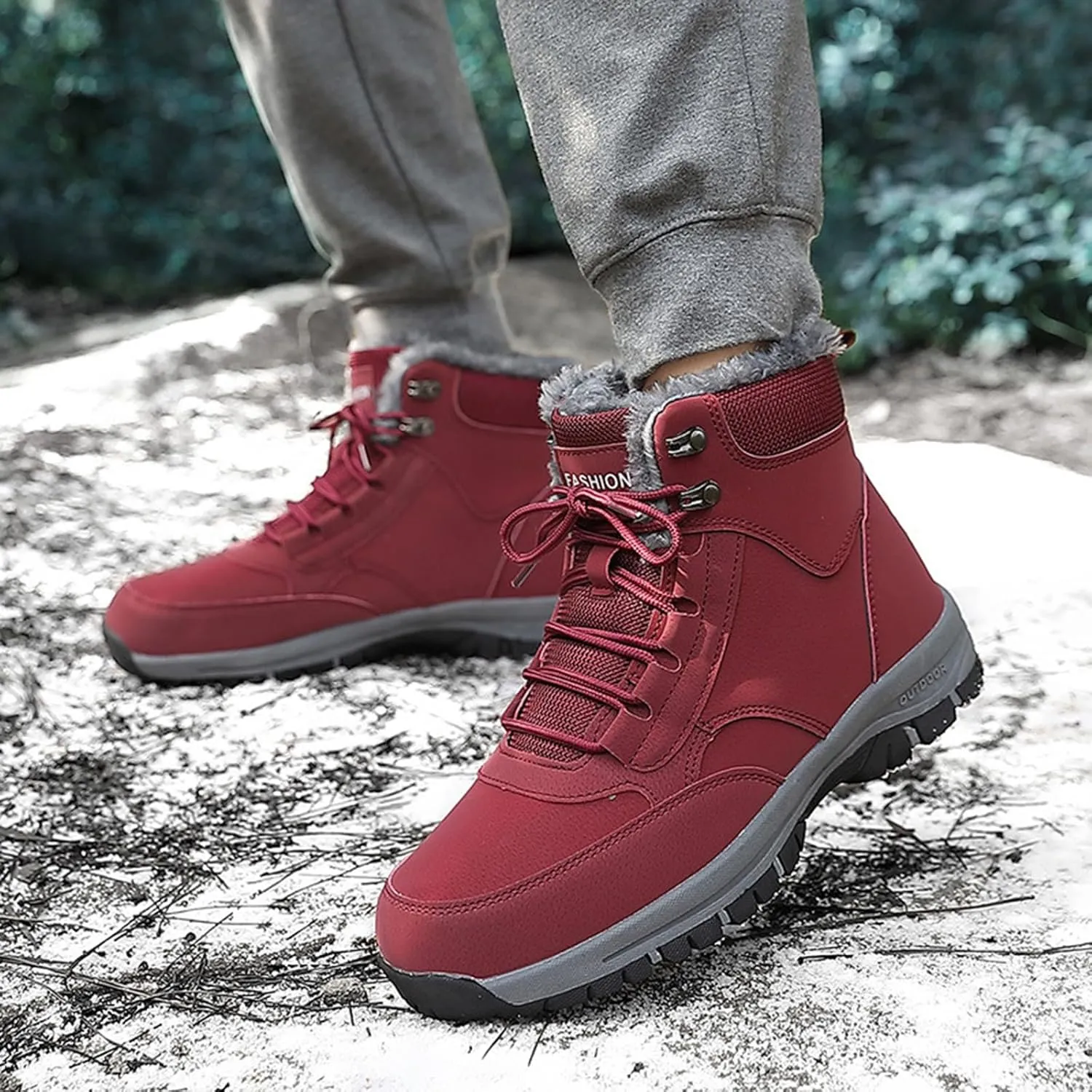 Work Boots for Men Steel Toe Hiking Sneakers Ankle Ladies Workout Shoes for Women Slip On Wide Outdoor Shoes Slip on Loafers Hike Grounded Footwear