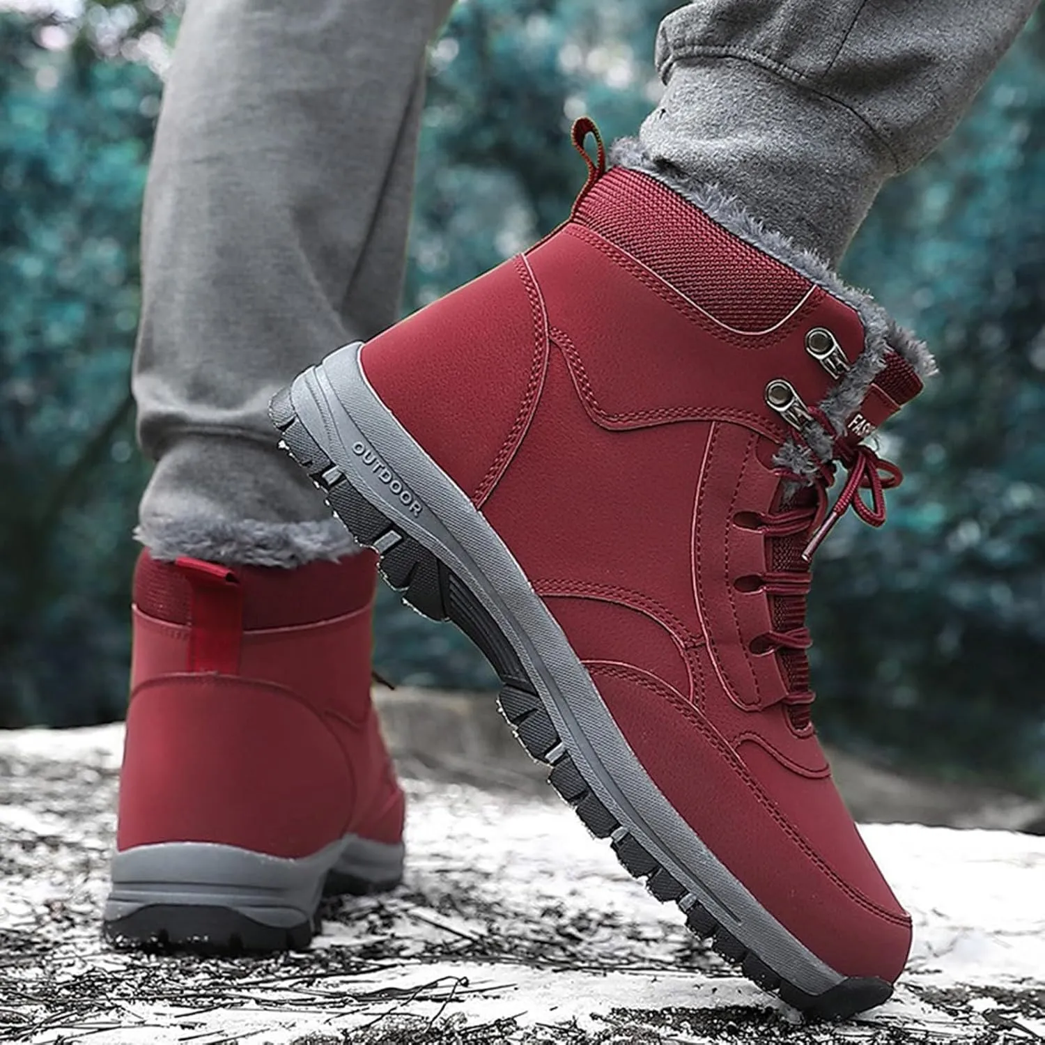 Work Boots for Men Steel Toe Hiking Sneakers Ankle Ladies Workout Shoes for Women Slip On Wide Outdoor Shoes Slip on Loafers Hike Grounded Footwear