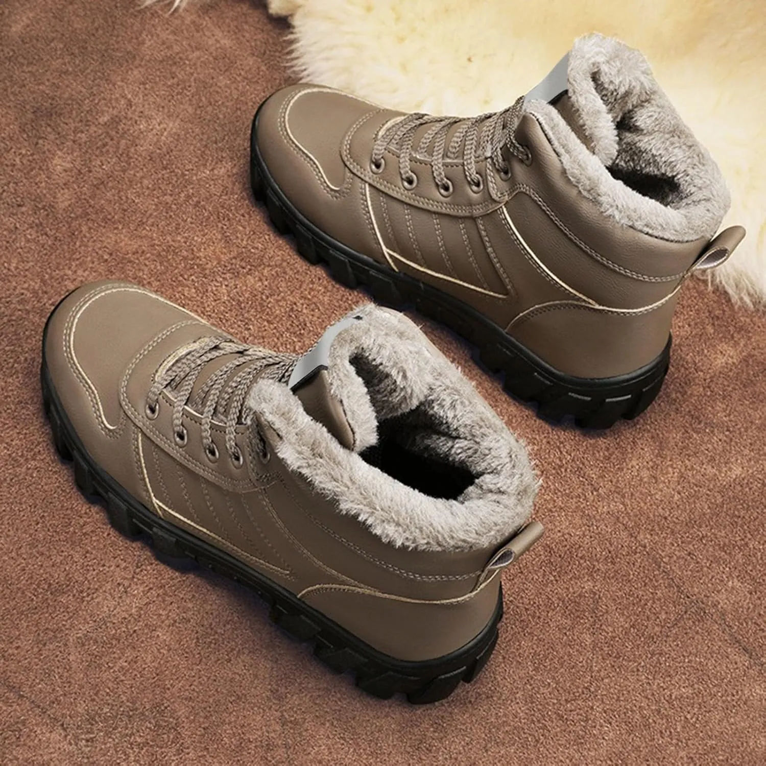 Work Boots for Men Steel Toe Hiking Sneakers Boot with Comfort Women Working Shoes Food Service Waterproof Platform Shoes Work Hike Grounded Footwear
