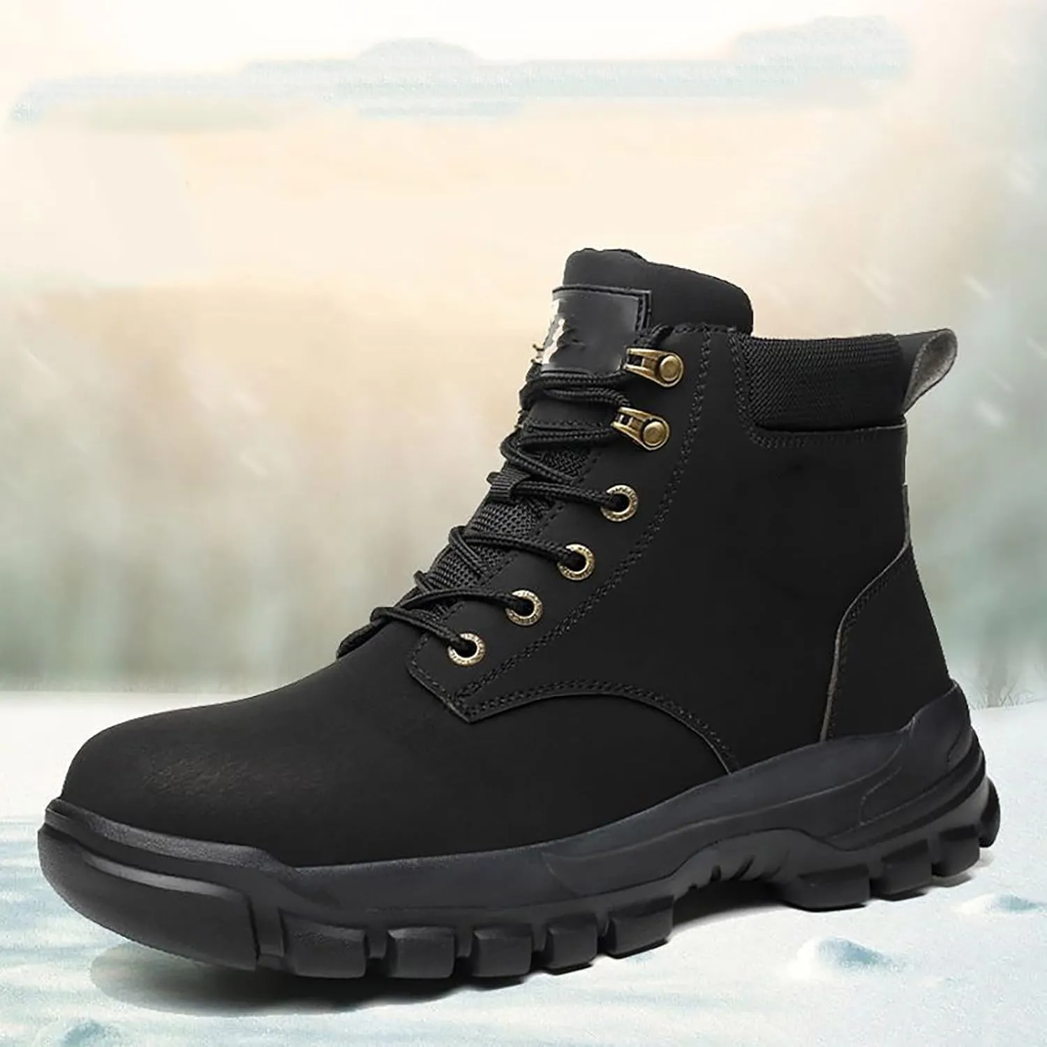 Work Boots for Men Steel Toe Hiking Sneakers Boot with Comfort Women Working Shoes Food Service Waterproof Platform Shoes Work Hike Grounded Footwear