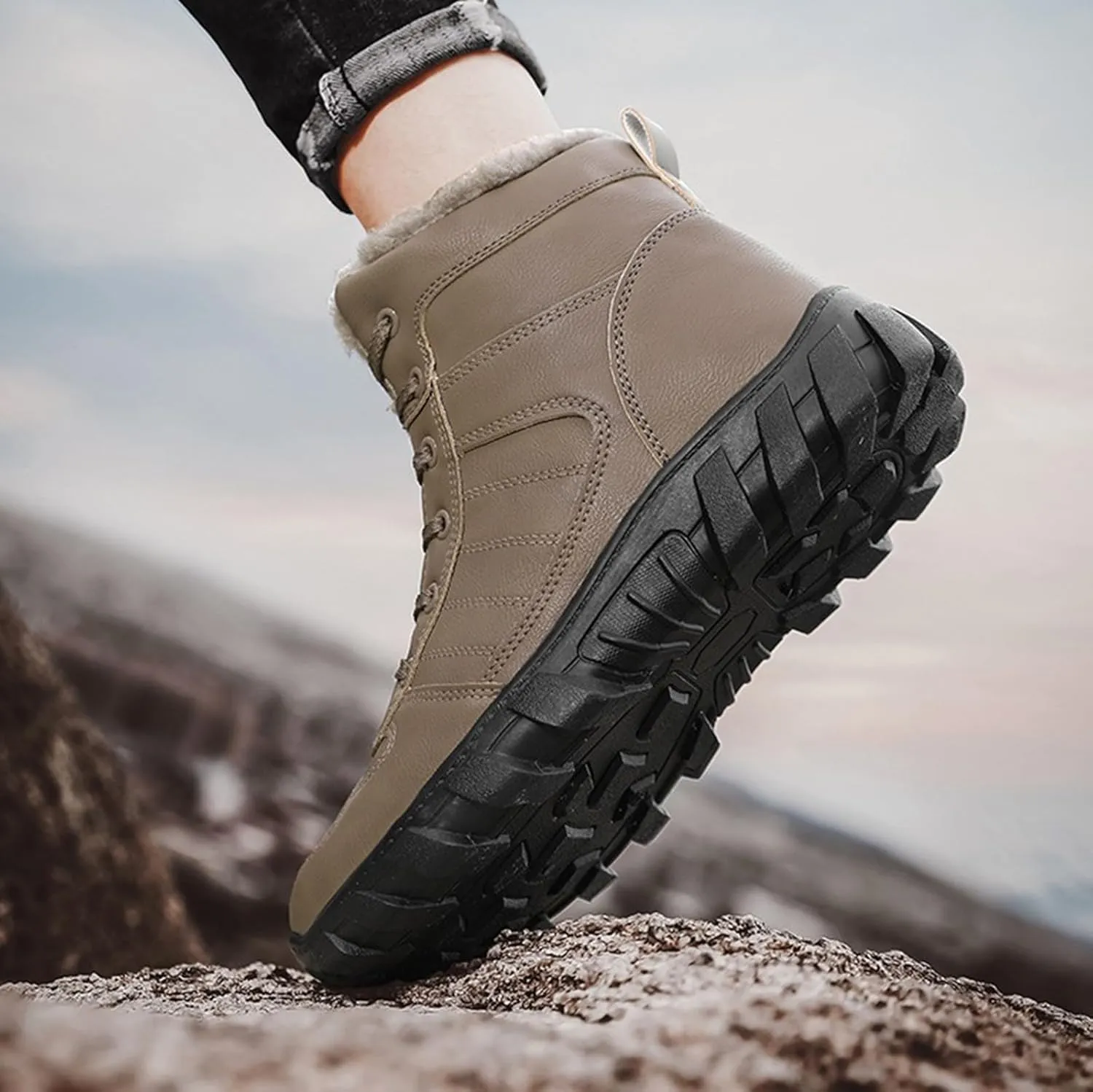 Work Boots for Men Steel Toe Hiking Sneakers Boot with Comfort Women Working Shoes Food Service Waterproof Platform Shoes Work Hike Grounded Footwear