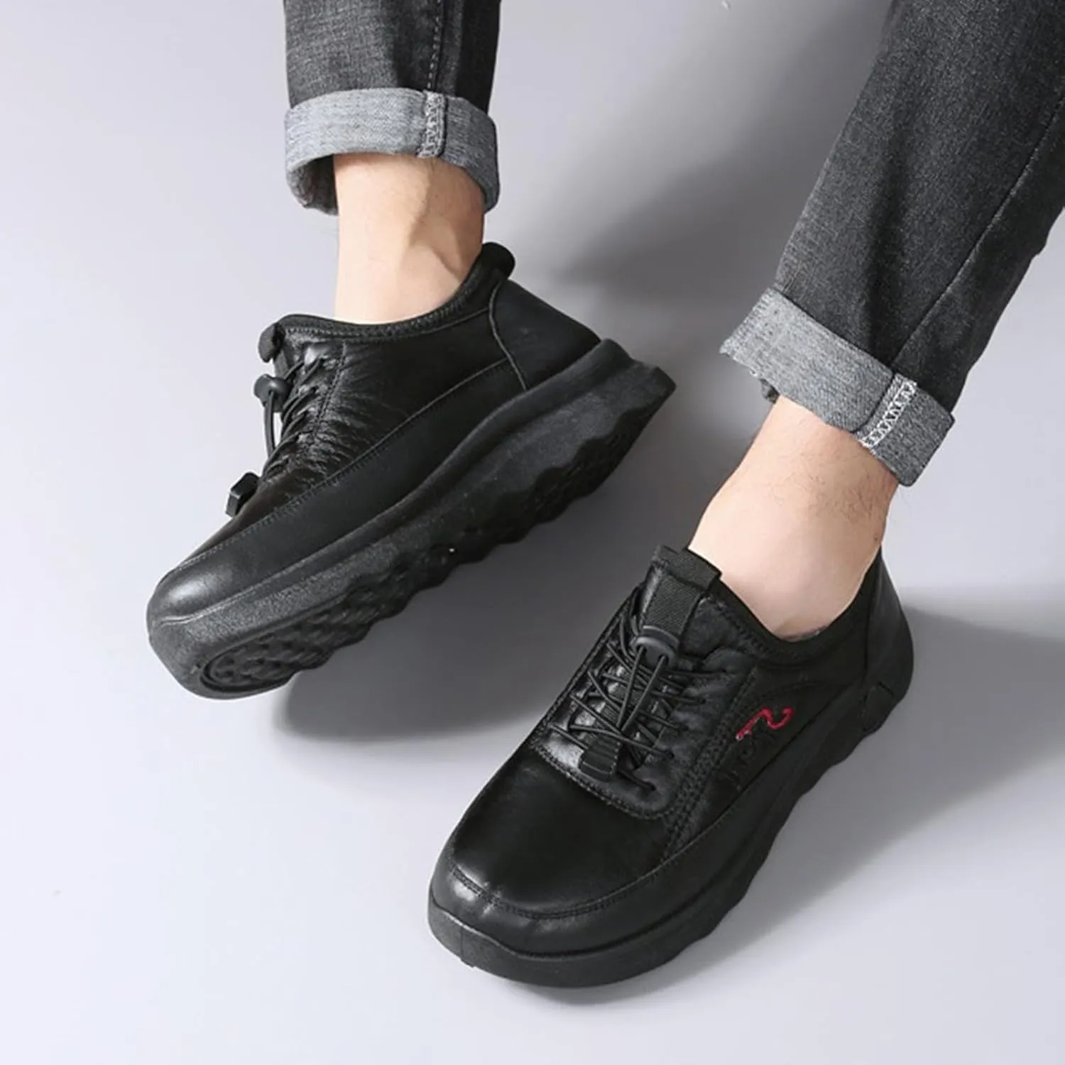 Work Boots for Men Steel Toe Hiking Sneakers Shoes Warm Fur Lined Women Working Shoes Insulated Non Slip Shoes Food Service Waterproof Hike Grounded Footwear