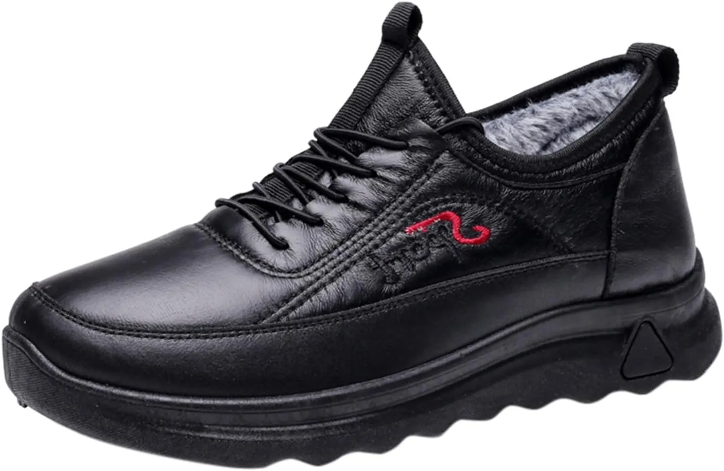 Work Boots for Men Steel Toe Hiking Sneakers Shoes Warm Fur Lined Women Working Shoes Insulated Non Slip Shoes Food Service Waterproof Hike Grounded Footwear