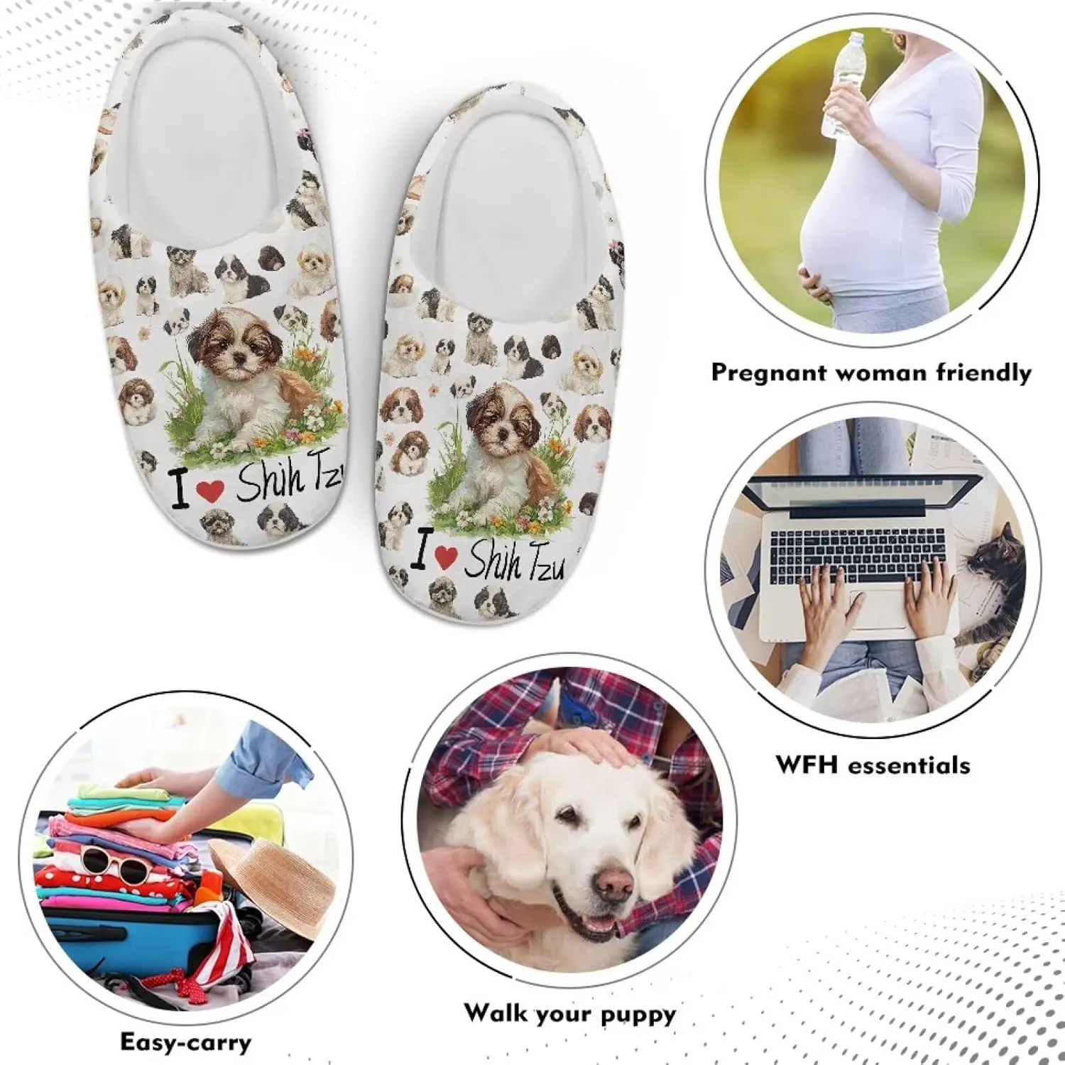 Xoenoiee Men Women Warm Fuzzy Slippers Bedroom Slippers House Shoes Anti Slip Winter Indoor Slippers